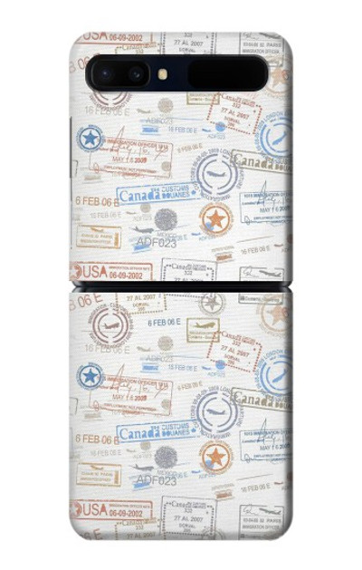 S3903 Travel Stamps Case Cover Custodia per Samsung Galaxy Z Flip 5G