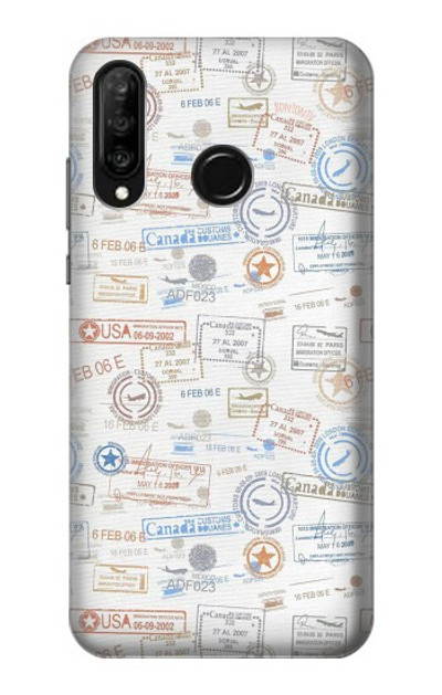 S3903 Travel Stamps Case Cover Custodia per Huawei P30 lite