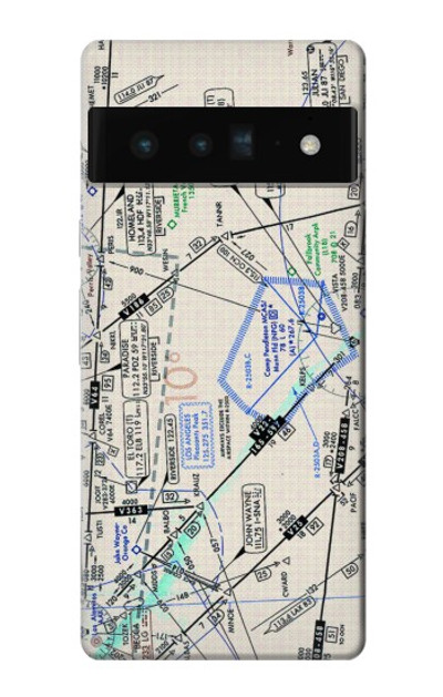 S3882 Flying Enroute Chart Case Cover Custodia per Google Pixel 6 Pro