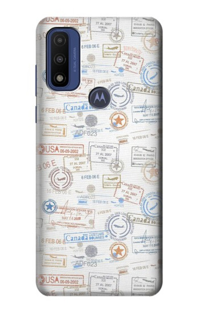 S3903 Travel Stamps Case Cover Custodia per Motorola G Pure