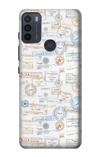 S3903 Travel Stamps Case Cover Custodia per Motorola Moto G50