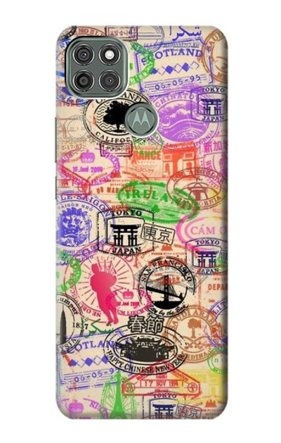 S3904 Travel Stamps Case Cover Custodia per Motorola Moto G9 Power