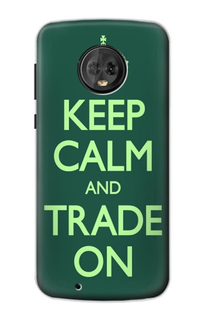 S3862 Keep Calm and Trade On Case Cover Custodia per Motorola Moto G6