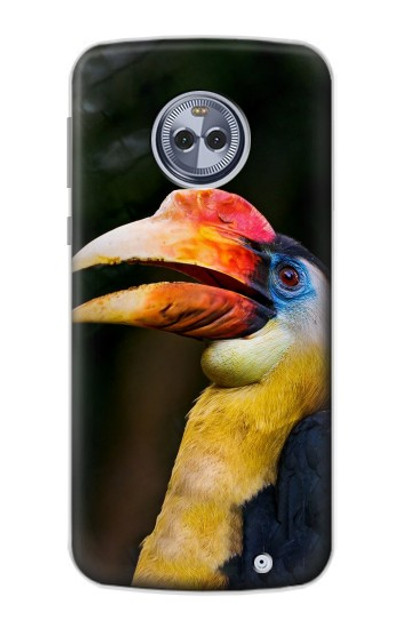 S3876 Colorful Hornbill Case Cover Custodia per Motorola Moto X4