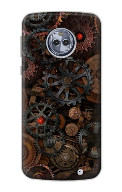 S3884 Steampunk Mechanical Gears Case Cover Custodia per Motorola Moto X4