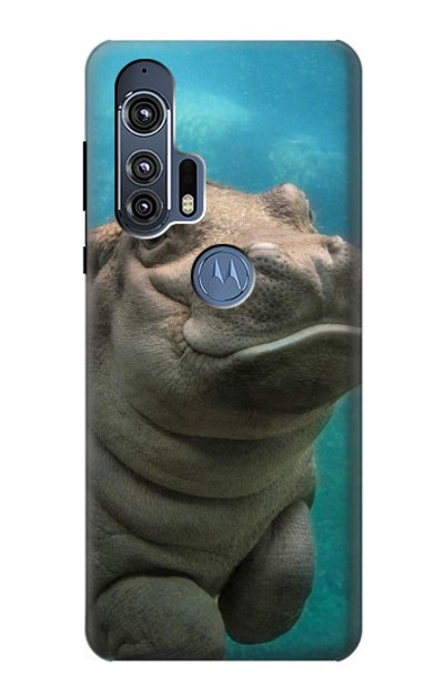 S3871 Cute Baby Hippo Hippopotamus Case Cover Custodia per Motorola Edge+