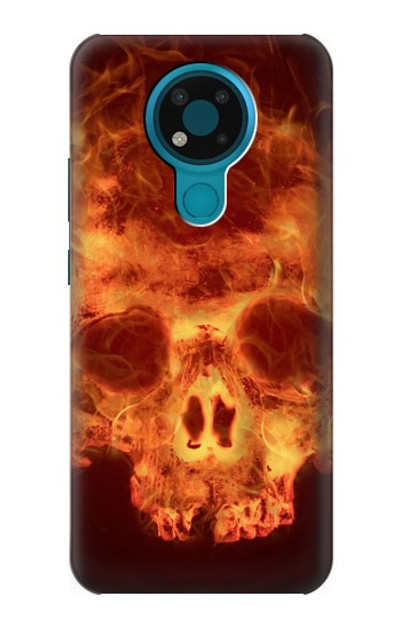 S3881 Fire Skull Case Cover Custodia per Nokia 3.4