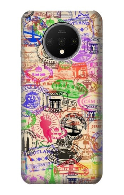 S3904 Travel Stamps Case Cover Custodia per OnePlus 7T