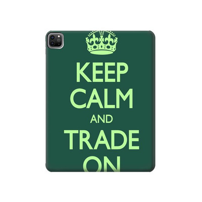 S3862 Keep Calm and Trade On Case Cover Custodia per iPad Pro 12.9 (2022, 2021, 2020, 2018), iPad Air 13 (2025, 2024)