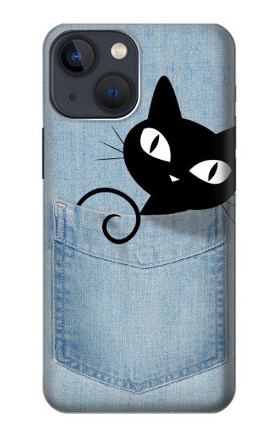 S2641 Pocket Black Cat Case Cover Custodia per iPhone 14