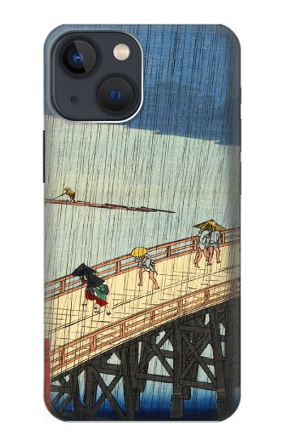 S3347 Utagawa Hiroshige Sudden shower Case Cover Custodia per iPhone 14