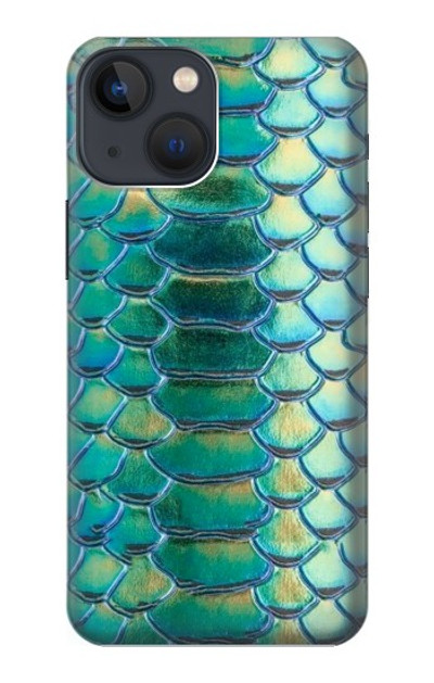 S3414 Green Snake Scale Graphic Print Case Cover Custodia per iPhone 14