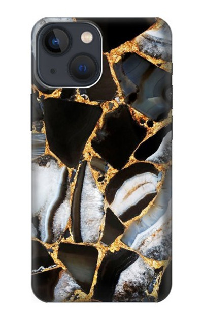 S3419 Gold Marble Graphic Print Case Cover Custodia per iPhone 14