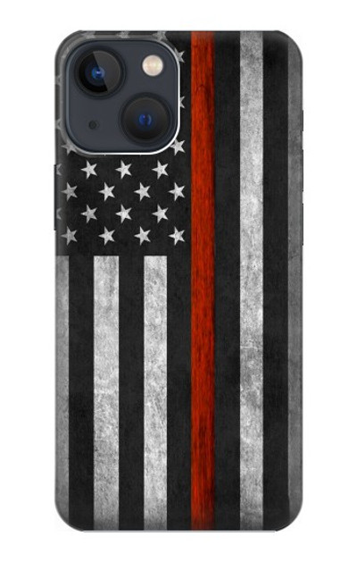 S3472 Firefighter Thin Red Line Flag Case Cover Custodia per iPhone 14