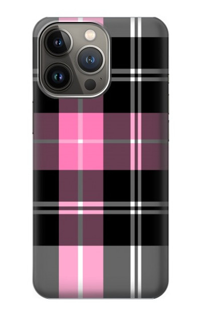 S3091 Pink Plaid Pattern Case Cover Custodia per iPhone 14 Pro