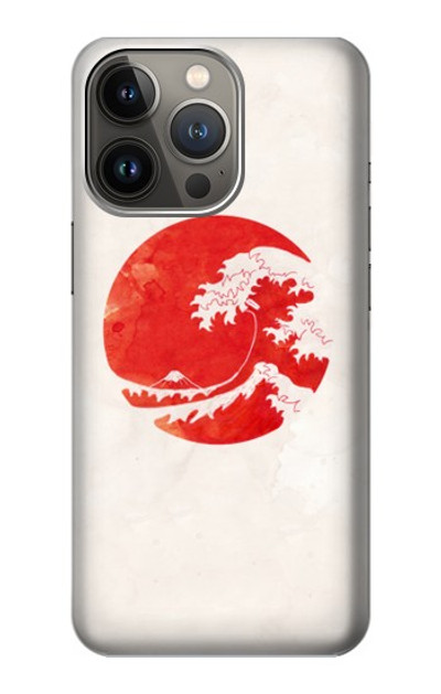 S3237 Waves Japan Flag Case Cover Custodia per iPhone 14 Pro