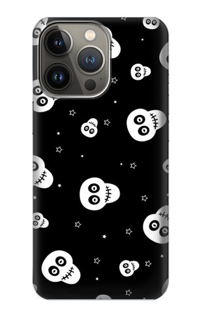 S3261 Smile Skull Halloween Pattern Case Cover Custodia per iPhone 14 Pro