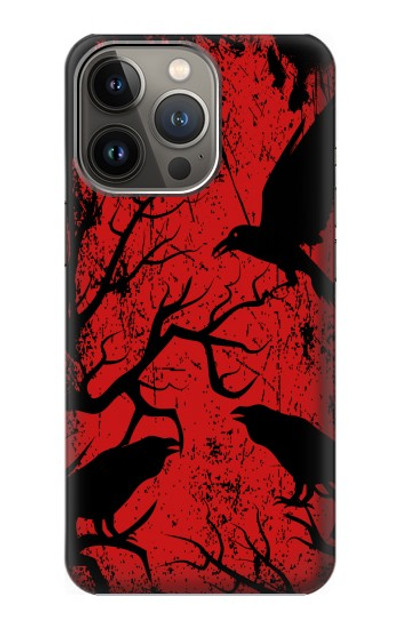 S3325 Crow Black Blood Tree Case Cover Custodia per iPhone 14 Pro