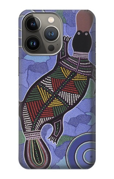 S3387 Platypus Australian Aboriginal Art Case Cover Custodia per iPhone 14 Pro