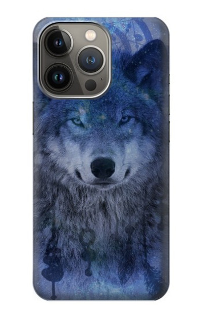 S3410 Wolf Dream Catcher Case Cover Custodia per iPhone 14 Pro