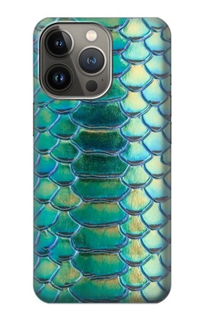 S3414 Green Snake Scale Graphic Print Case Cover Custodia per iPhone 14 Pro