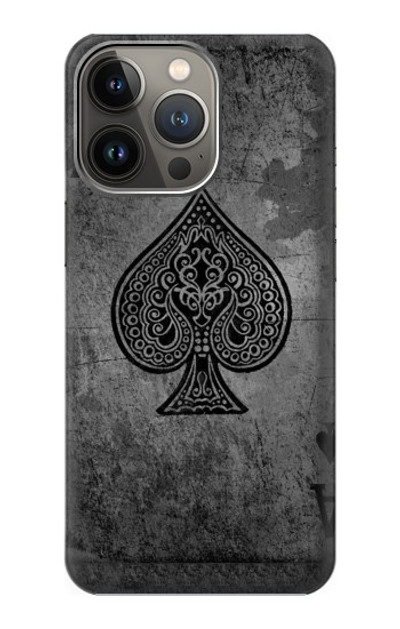 S3446 Black Ace Spade Case Cover Custodia per iPhone 14 Pro