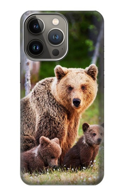 S3558 Bear Family Case Cover Custodia per iPhone 14 Pro