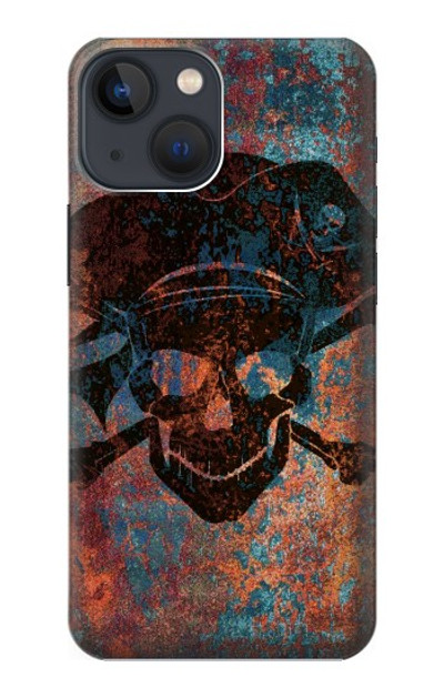 S3895 Pirate Skull Metal Case Cover Custodia per iPhone 14 Plus