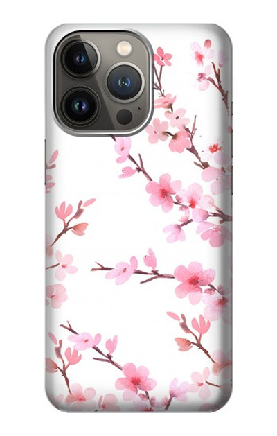 S3707 Pink Cherry Blossom Spring Flower Case Cover Custodia per iPhone 14 Pro Max