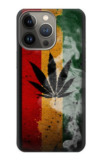 S3890 Reggae Rasta Flag Smoke Case Cover Custodia per iPhone 14 Pro Max