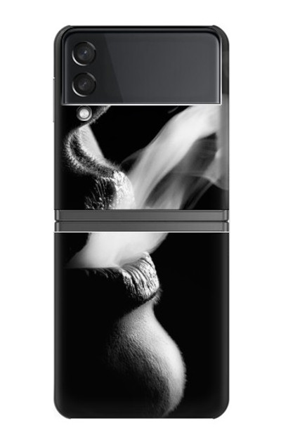 S0917 Sexy Lip Girl Smoking Case Cover Custodia per Samsung Galaxy Z Flip 4