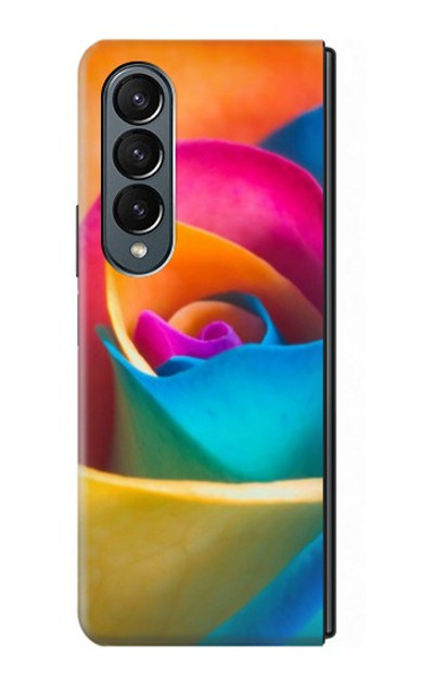 S1671 Rainbow Colorful Rose Case Cover Custodia per Samsung Galaxy Z Fold 4 S1671 Rainbow Colorful Rose Case Cover Custodia per Samsung Galaxy Z Fold 4