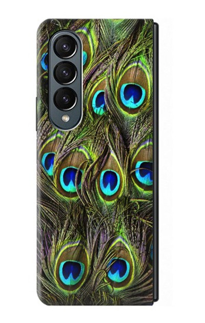 S1965 Peacock Feather Case Cover Custodia per Samsung Galaxy Z Fold 4