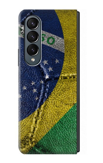 S3297 Brazil Flag Vintage Football Graphic Case Cover Custodia per Samsung Galaxy Z Fold 4