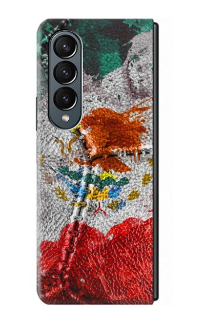 S3314 Mexico Flag Vinatage Football Graphic Case Cover Custodia per Samsung Galaxy Z Fold 4