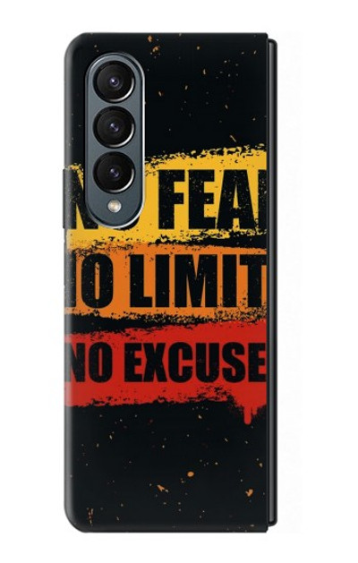 S3492 No Fear Limits Excuses Case Cover Custodia per Samsung Galaxy Z Fold 4