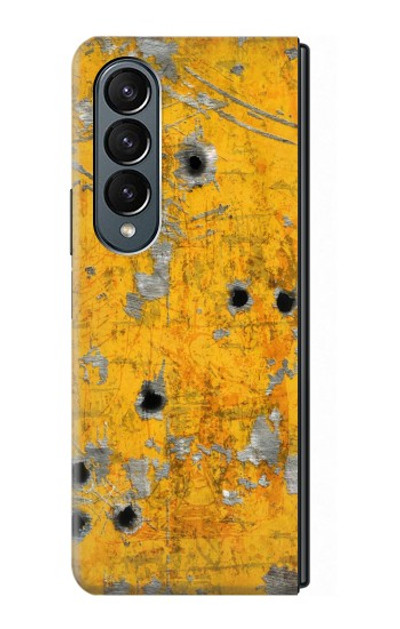 S3528 Bullet Rusting Yellow Metal Case Cover Custodia per Samsung Galaxy Z Fold 4