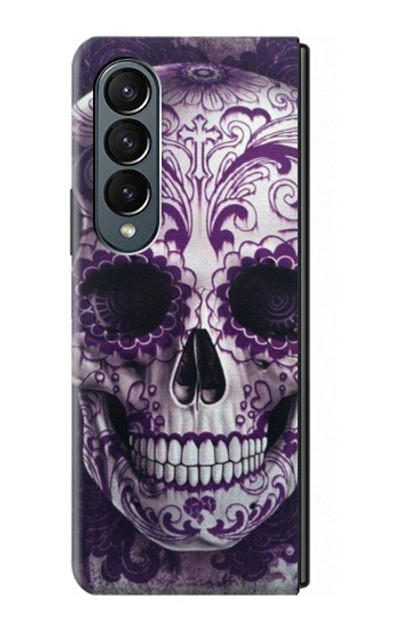 S3582 Purple Sugar Skull Case Cover Custodia per Samsung Galaxy Z Fold 4