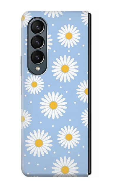 S3681 Daisy Flowers Pattern Case Cover Custodia per Samsung Galaxy Z Fold 4 S3681 Daisy Flowers Pattern Case Cover Custodia per Samsung Galaxy Z Fold 4