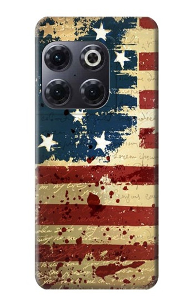 S2349 Old American Flag Case Cover Custodia per OnePlus 10T