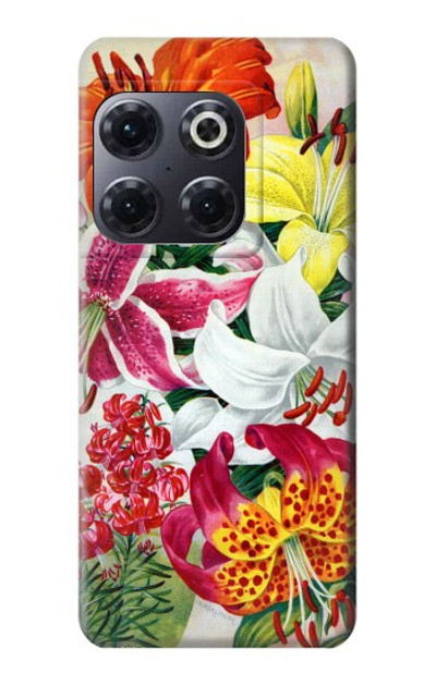 S3205 Retro Art Flowers Case Cover Custodia per OnePlus 10T