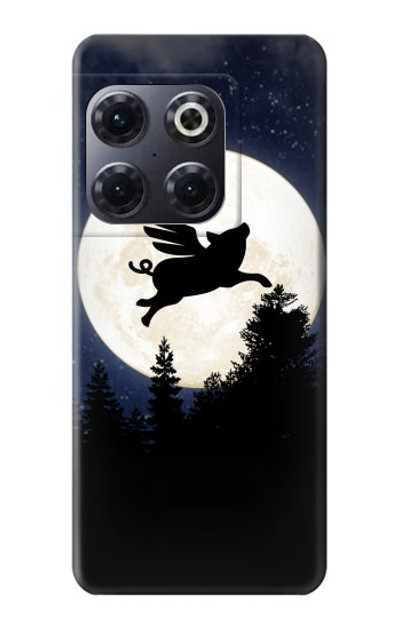 S3289 Flying Pig Full Moon Night Case Cover Custodia per OnePlus 10T