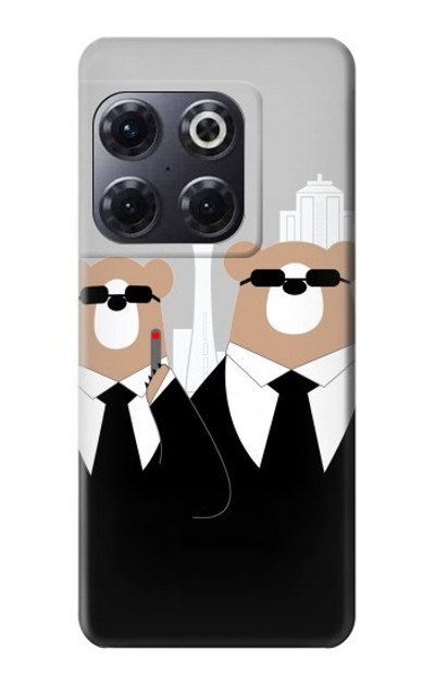 S3557 Bear in Black Suit Case Cover Custodia per OnePlus 10T