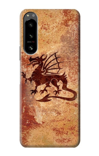 S2485 Dragon Metal Texture Graphic Printed Case Cover Custodia per Sony Xperia 5 IV