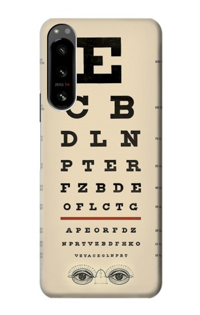 S2502 Eye Exam Chart Decorative Decoupage Poster Case Cover Custodia per Sony Xperia 5 IV