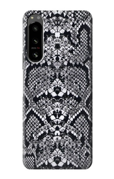 S2855 White Rattle Snake Skin Graphic Printed Case Cover Custodia per Sony Xperia 5 IV