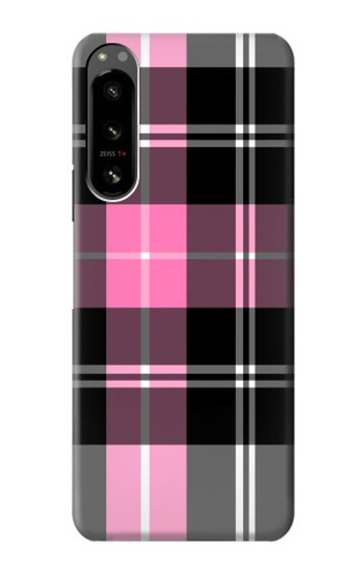 S3091 Pink Plaid Pattern Case Cover Custodia per Sony Xperia 5 IV