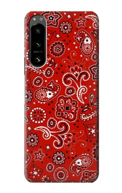 S3354 Red Classic Bandana Case Cover Custodia per Sony Xperia 5 IV
