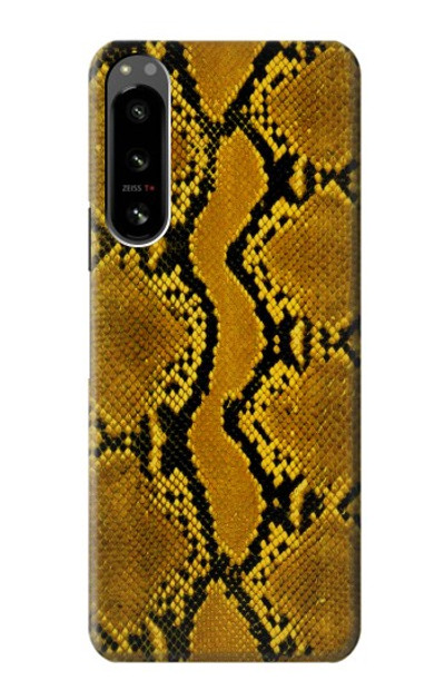 S3365 Yellow Python Skin Graphic Print Case Cover Custodia per Sony Xperia 5 IV