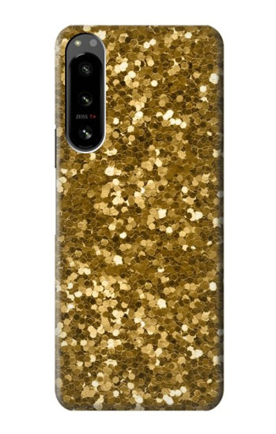 S3388 Gold Glitter Graphic Print Case Cover Custodia per Sony Xperia 5 IV